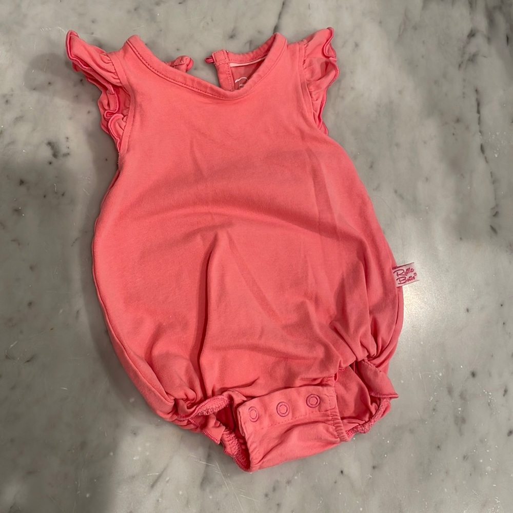 Ruffle Butts snap crotch flutter sleeve onesie